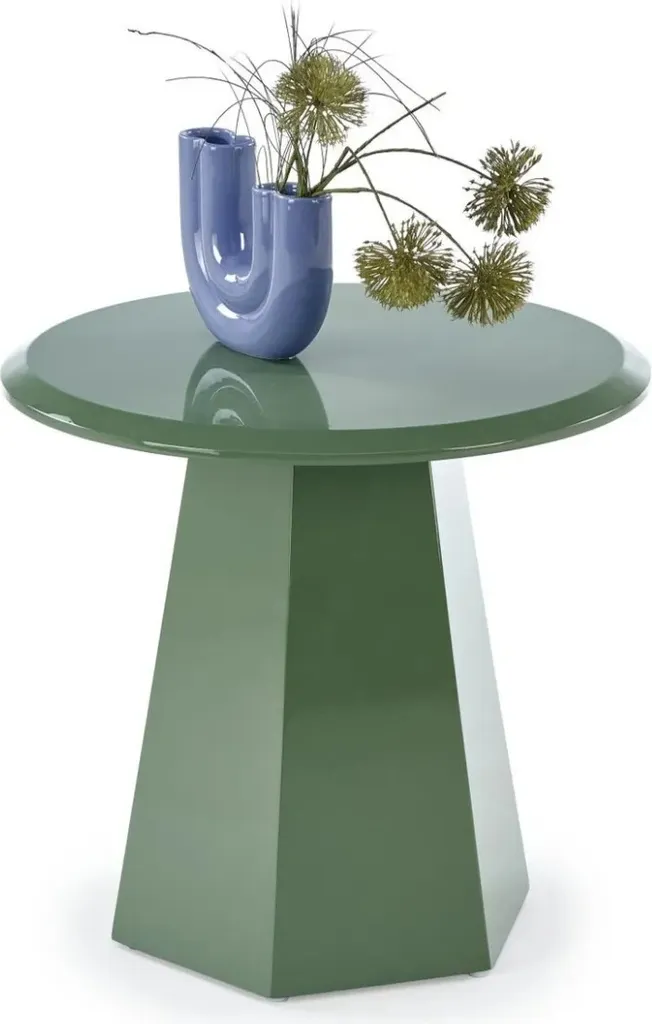 Table basse carrée LOCA 50x50cm vert - Bout de canapé moderne en métal