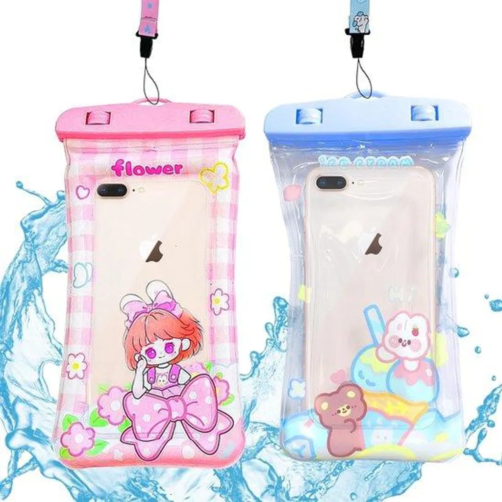 Étui étanche smartphone IPX8 lot de 2 avec lanière pour iPhone et Samsung