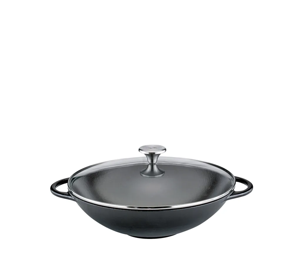 Wok Küchenprofi 30 cm in Ghisa con Coperchio | Offerta Cucina Professionale