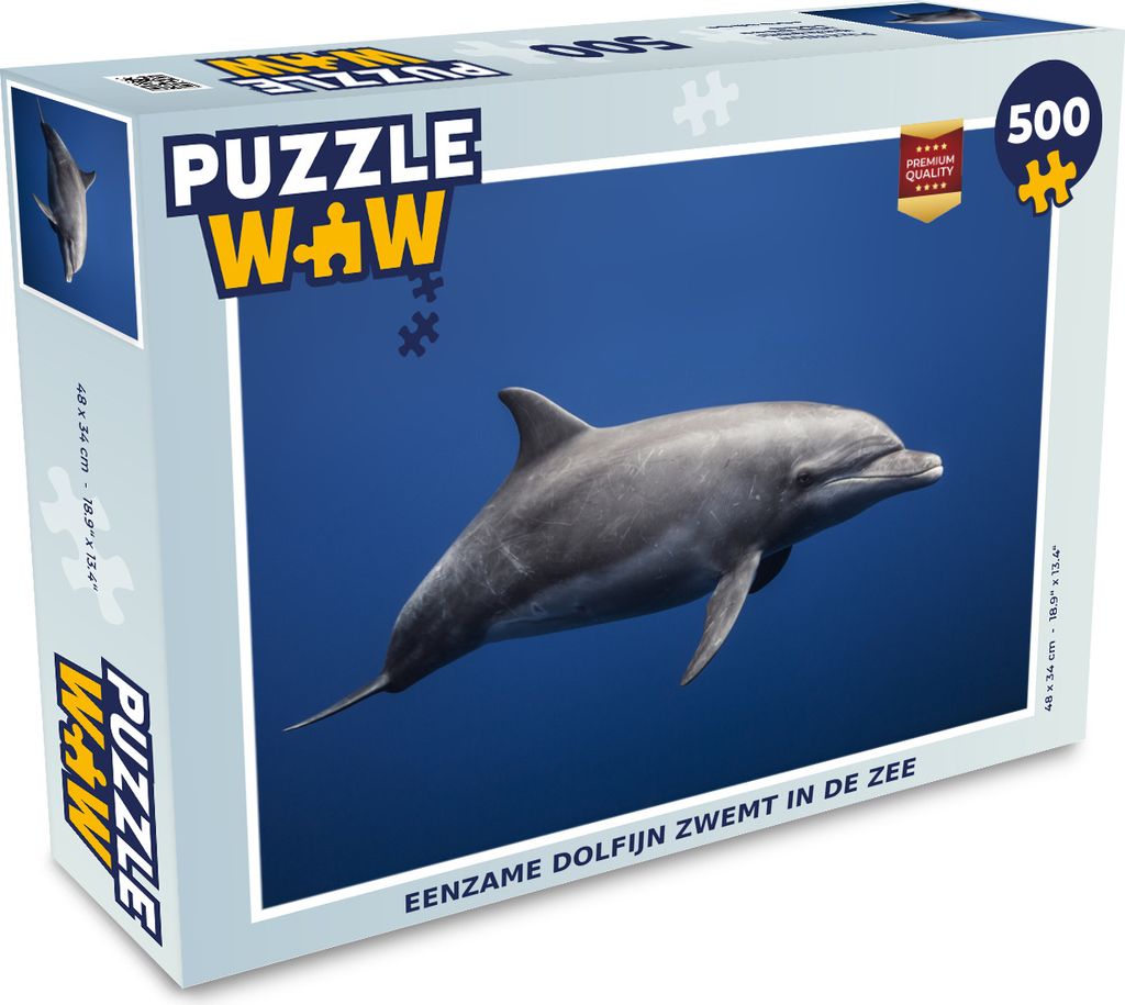MuchoWow Puzzle 500 Teile Delfin - Meer - Blau - 500 Teile - Kinder - Selberbauen - Puzzlespiele