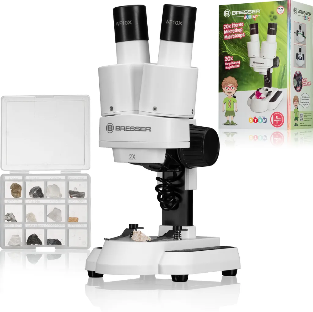 Microscope Bresser Junior 20x 88-52000 - Simple d'utilisation pour Enfant