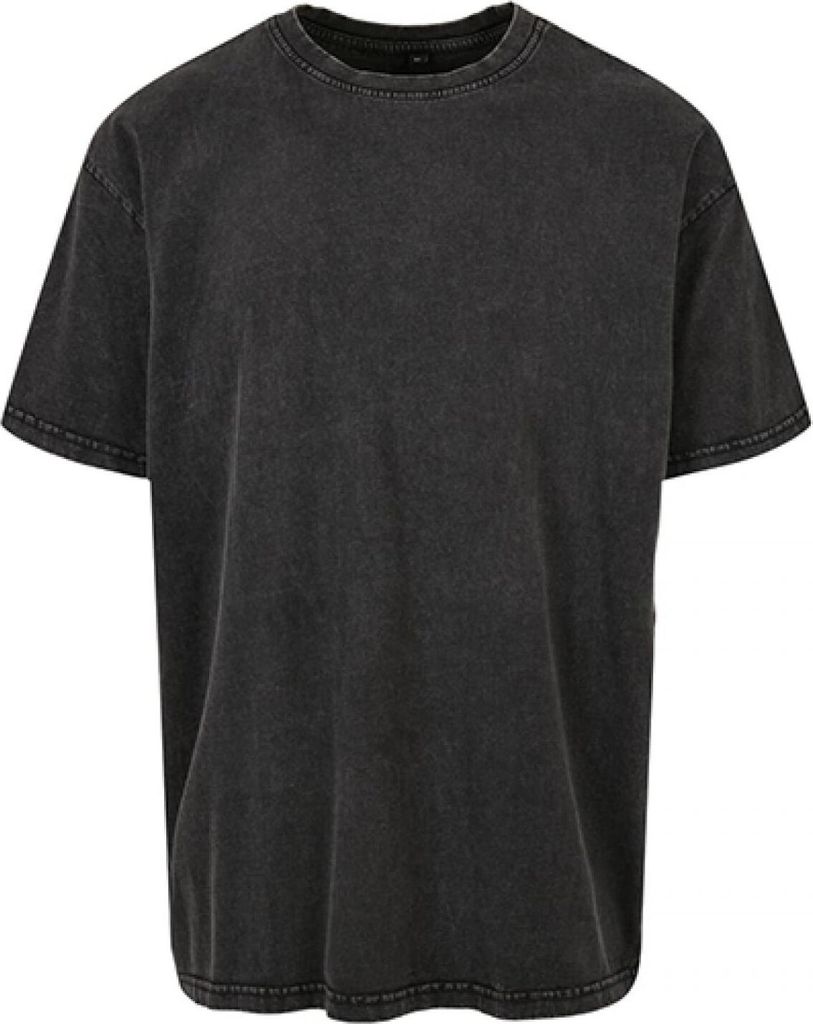 Build Your Brand BY189 | Herren T-Shirt Acid Washed Heavy Oversize Tee - Farbe: Black - Größe: XL