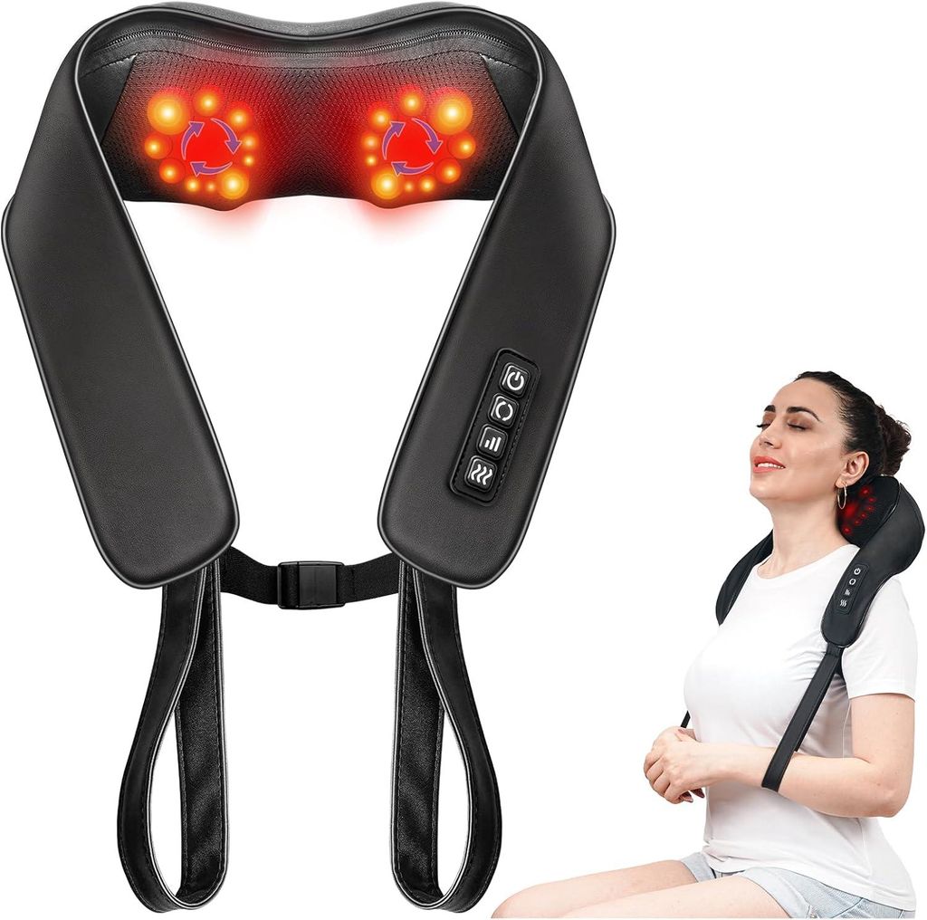 Nackenmassagegerät mit Wärme, Shiatsu Massagegerät, Produktbild 