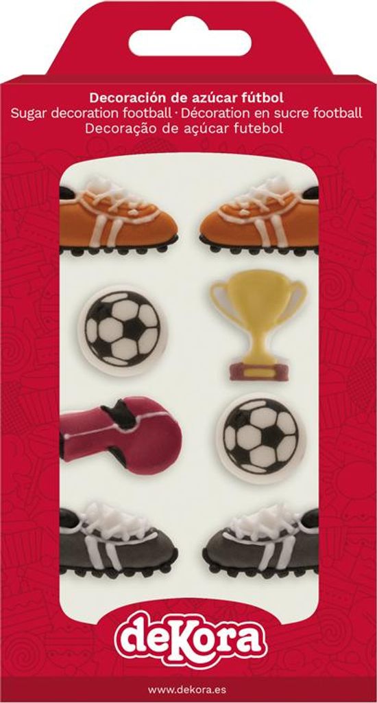 8 mini cukrových futbalových ozdôb - jedna veľkosť Obrázok produktu 