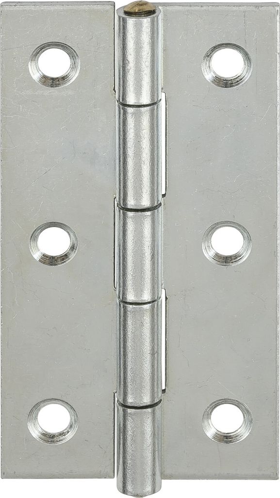 Vormann Scharnier schmal 80 x 41 mm Stahl, blau verzinkt