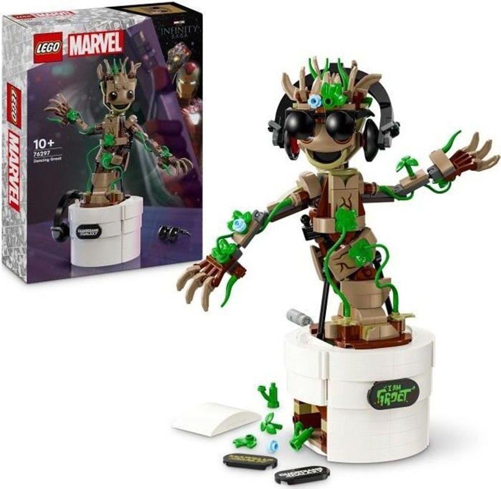 LEGO Marvel La danse de Bébé Groot 76297, Animierte Figur, Bauspielzeug für Jungen und Mädchen ab 10 Jahren