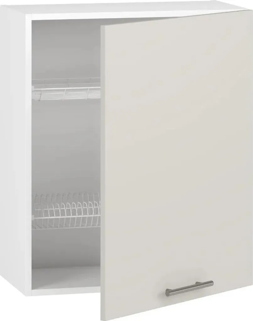 Placard de cuisine 60cm VENTO Cashmere : égouttoir et design suspendu