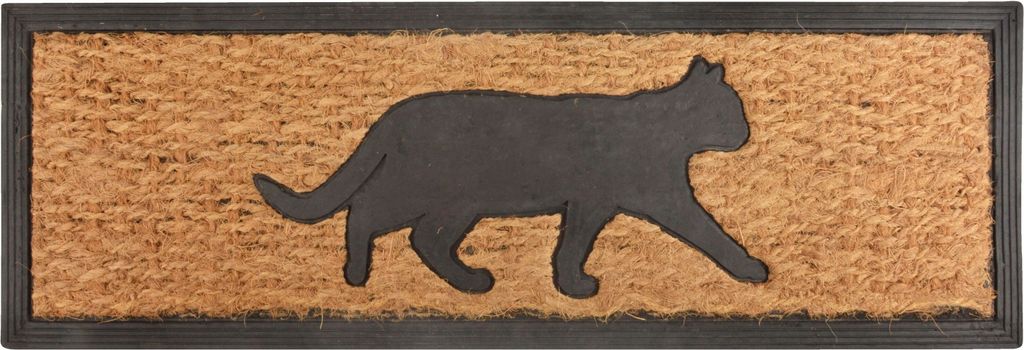 Esschert Design Stufenfußmatte Gummi/Kokos Katze; RB170 Produktbild 