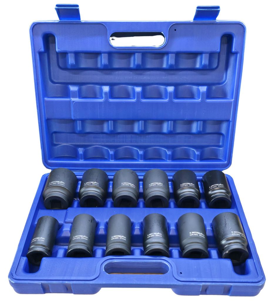 RETTER Schlagschrauber Nüsse Set 3/4 Zoll 24-41 mm 12-tlg. Produktbild 
