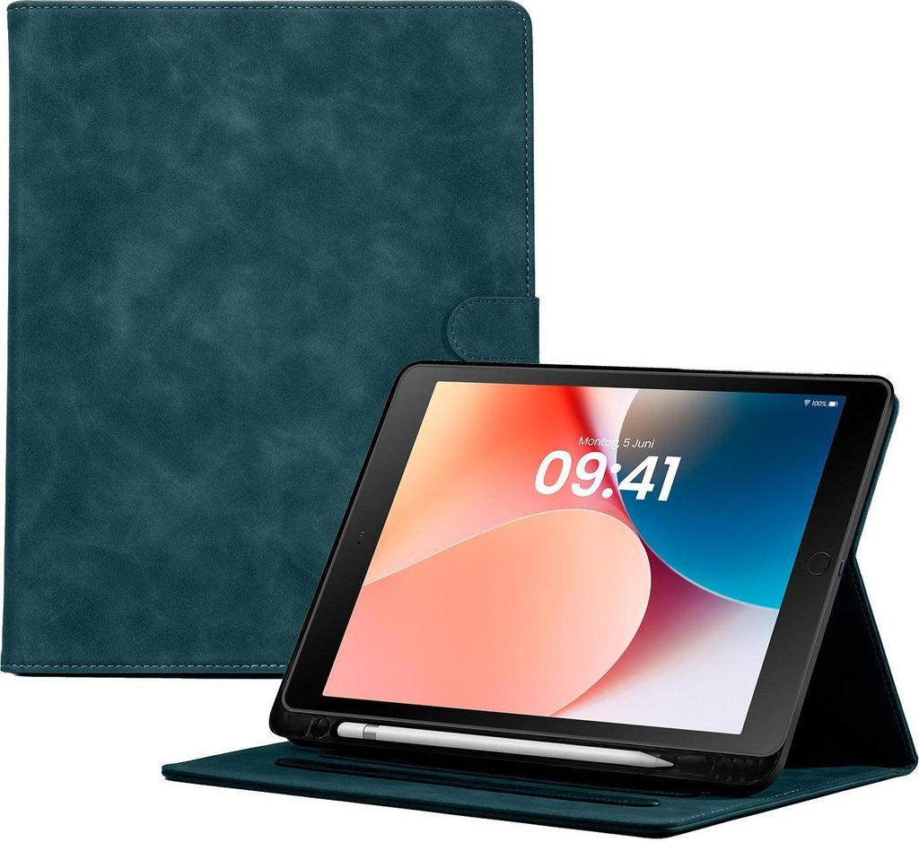 LBH Tablet Schutzhülle für Apple iPad 5/6. Gen Air 1 Air 2 9.7 Zoll Cover Case Schutz Tablet Farbe: Petrol