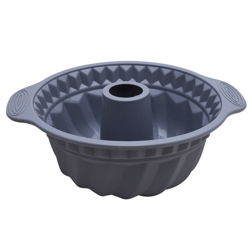 10 Zoll Spiraltextur Nicht klebende Kuchenform mit Griff Silikon Runde Mousse Gebäckform Backzubehör