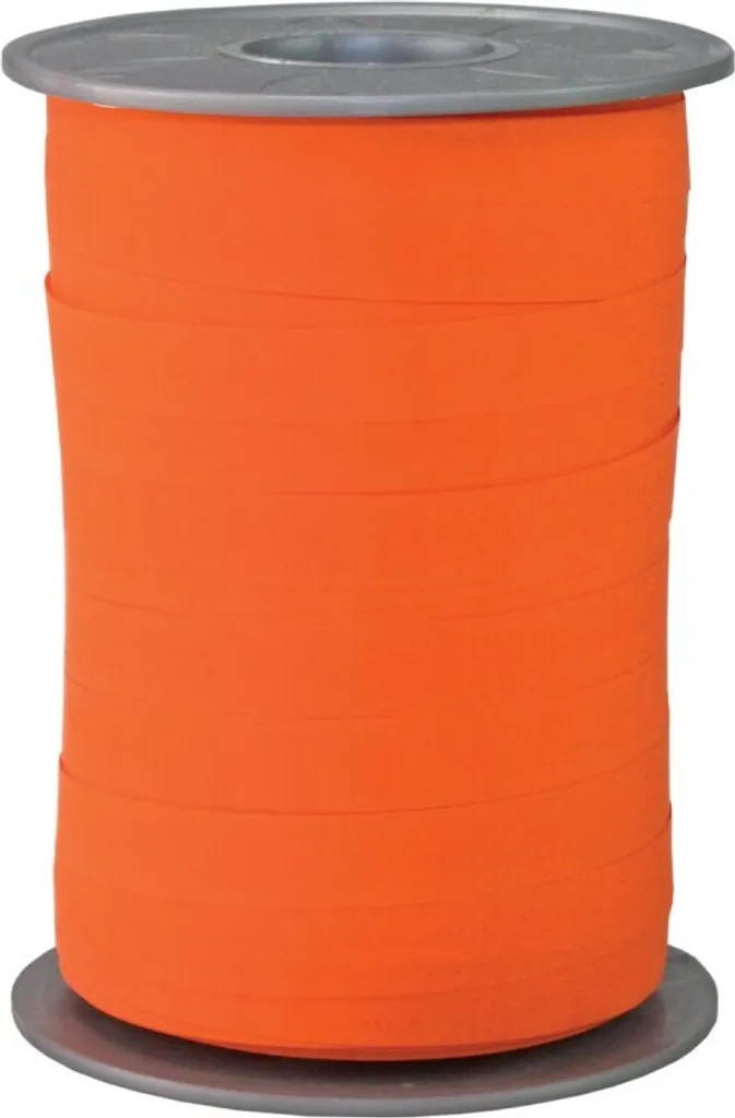 Ruban pour emballage cadeau orange rayé 10 mm x 200 m usage professionnel