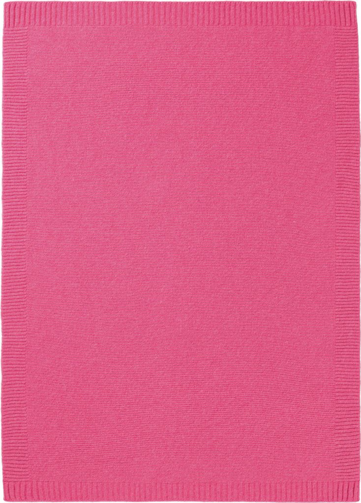 Biederlack Plaid mit Patentrand Lovely & Sweet Farbe Wool Knit pink Größe 75 x 100