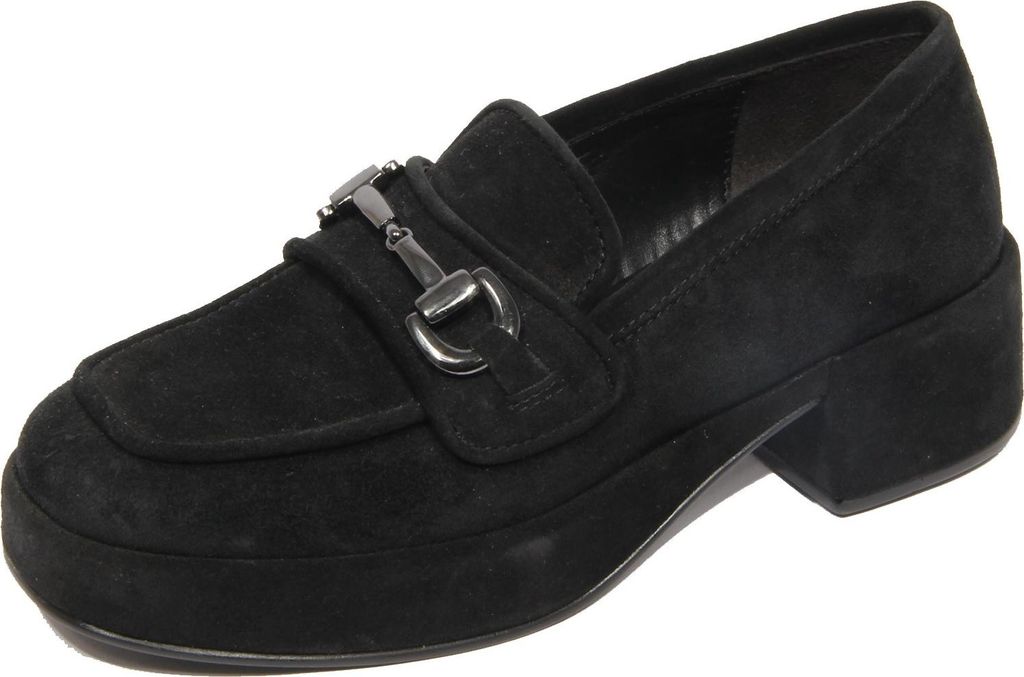 G3688 mocassino donna PONS QUINTANA black suede loafer women