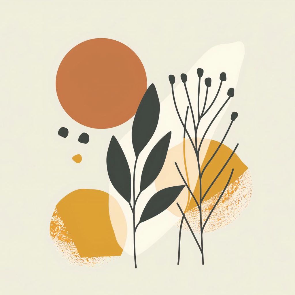 Plakat 20x20cm Botanischer Druck