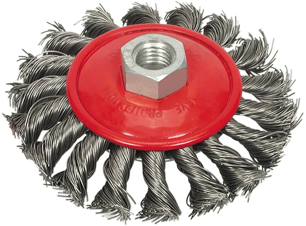 Vorel Konische Bürste 100Mm, Gedrehter Draht, Gewinde, 06977