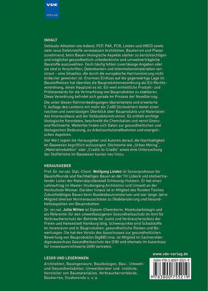 Dictionnaire des matériaux de construction écologiques de référence - 2