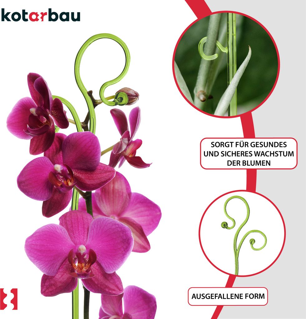 KOTARBAU® Sada 6 podpěr pro rostliny zelená PVC 58 cm Obrázek produktu 4