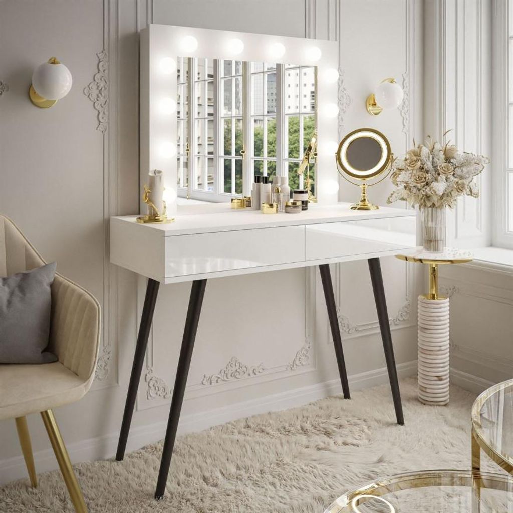 Schminktisch SIENNA LOFT mit Schubladen Produktbild 