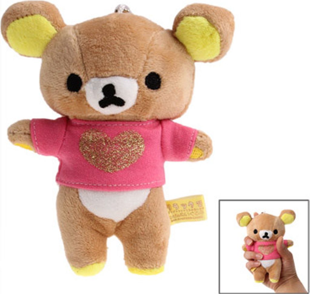 Kleines Rilakkuma Plüschspielzeug mit Suction Cup(Pink)