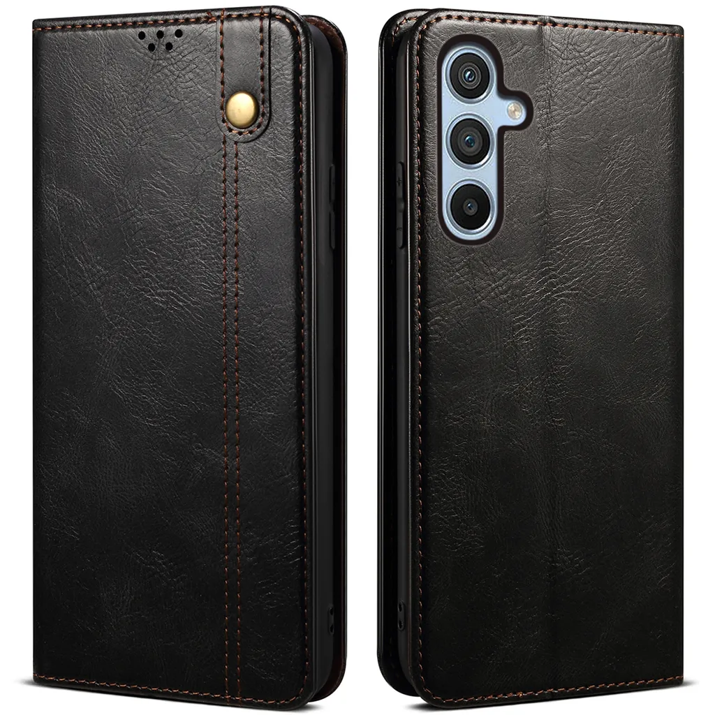 Custodia per Samsung Galaxy A14 5G/4G, custodia in pelle flip wallet con funzione stand nero