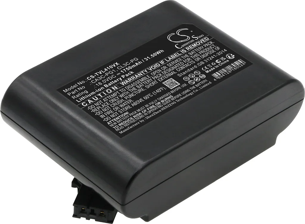 Réparer aspirateur Toshiba VC-CL1200 avec cette batterie neuve fiable