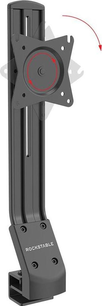 Rockstable Monitorarm, 13-32 Zoll Flat oder Curved Bildschirme, Monitorhalterung max. 8kg pro Monitor, VESA 75x75/100x100, Schwarz