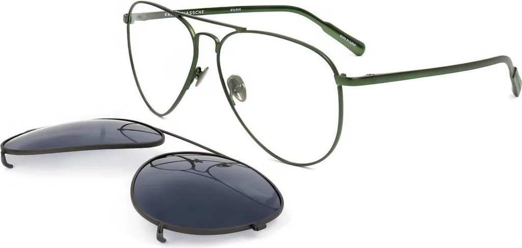 Lunettes de soleil pour homme Kris Van Assche KVA81 Vertes style urbain