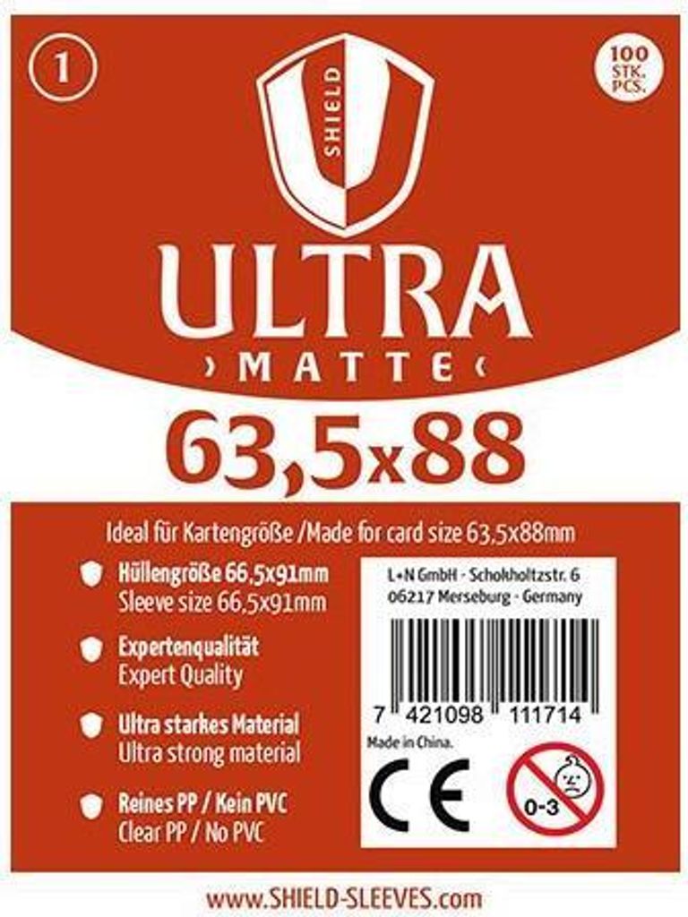 1027377 - Ultra Matte - 100 Super Sleeves f. K.-Größe 63,5 Produktbild 