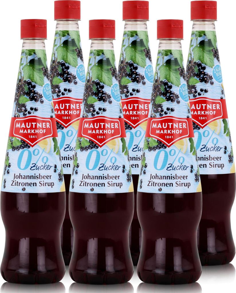 Mautner Getränkesirup Johannisbeer Zitrone 0% Zucker 0,7L - Produktbild 