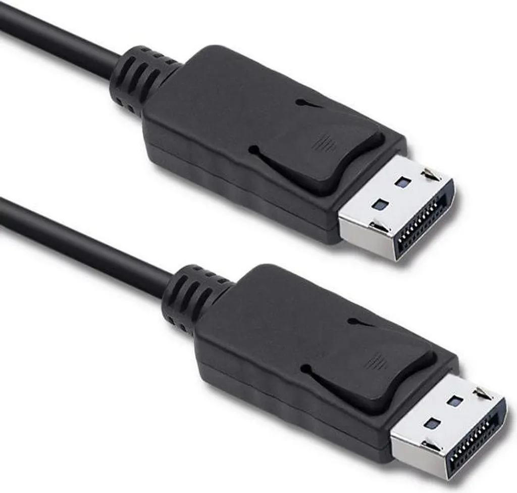 Câble DisplayPort résolution 5K UHD 0,5 m Qoltec 50370 noir résistant