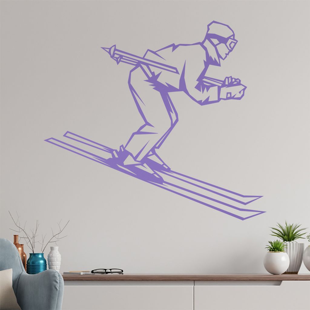 Schispringer Wandtattoo in 6 Größen - Wandaufkleber Wall Sticker - Dekoration, Küche, Wohnzimmer, Schlafzimmer, Badezimmer