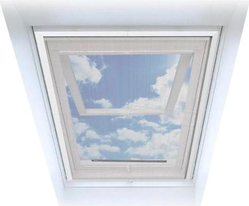 Fliegengitter home protect für Dachfenster mit Sonnenschutz ohne Bohren grau 140x170 cm