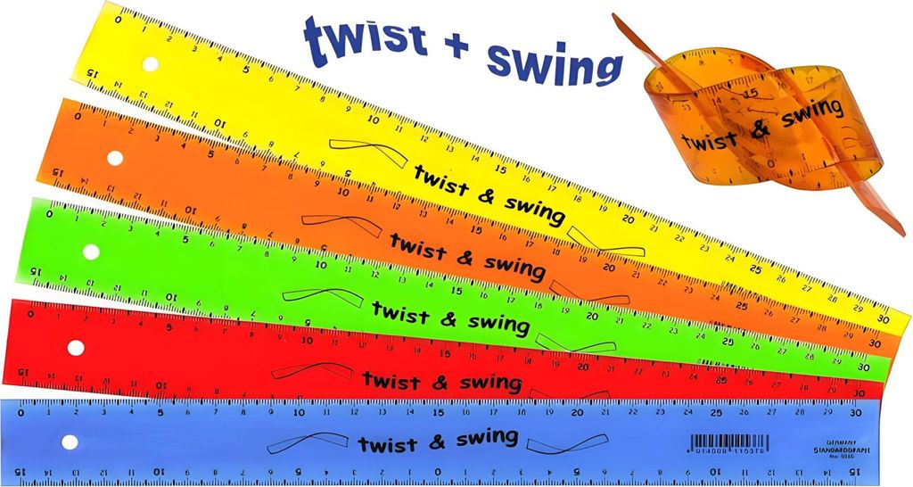 Standardgraph Lineal twist & swing 30 cm flexibel, 20x farbig sortiert