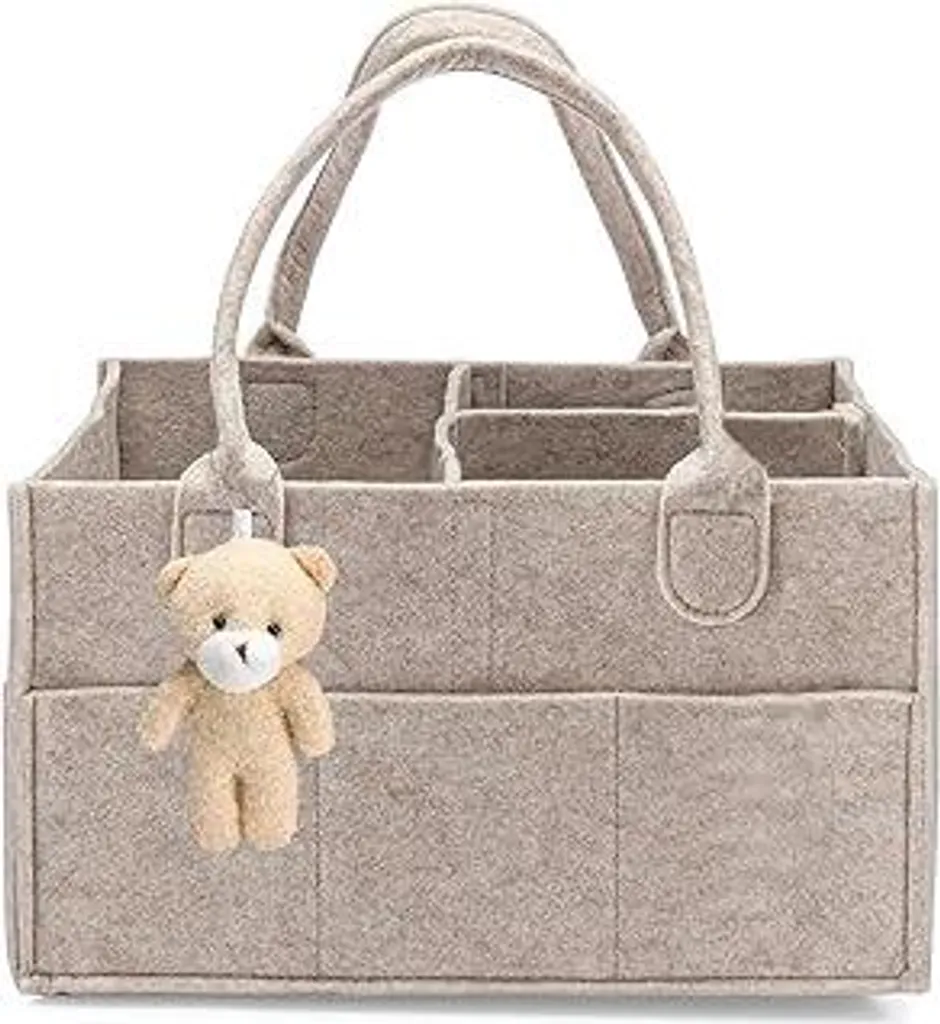 Borsa Pannolini Viaggio Khaki | Organizer Fasciatoio Portatile 33cm