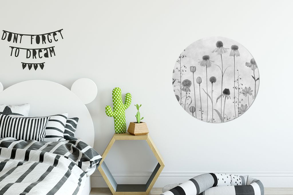 MuchoWow - Mauerkreis - Wand Bilder - Wandsticker - Wohnzimmer Dekoration - Dekoration für die Wände - Aluminium - Babyzimmer