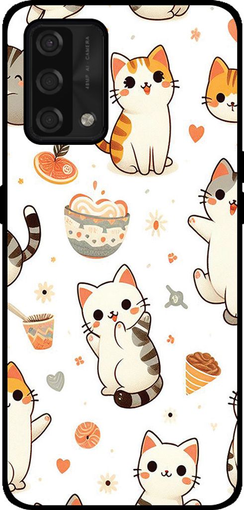 Smartphonica Handyhülle Geeignet für Oppo A74 4G mit Katzen druck - TPU Rückendeckel Fall Katze Design