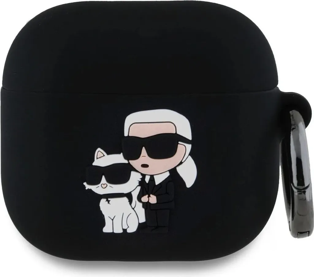 Housse AirPods 4 Karl Lagerfeld Noire idéale pour Voyage et Sorties