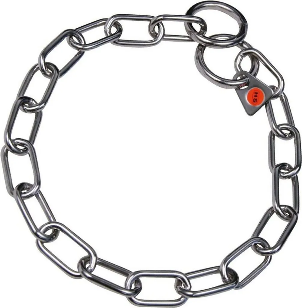 Collare per cani Hs Sprenger color argento con maglie da 3 mm Mezza lunghezza 50 cm