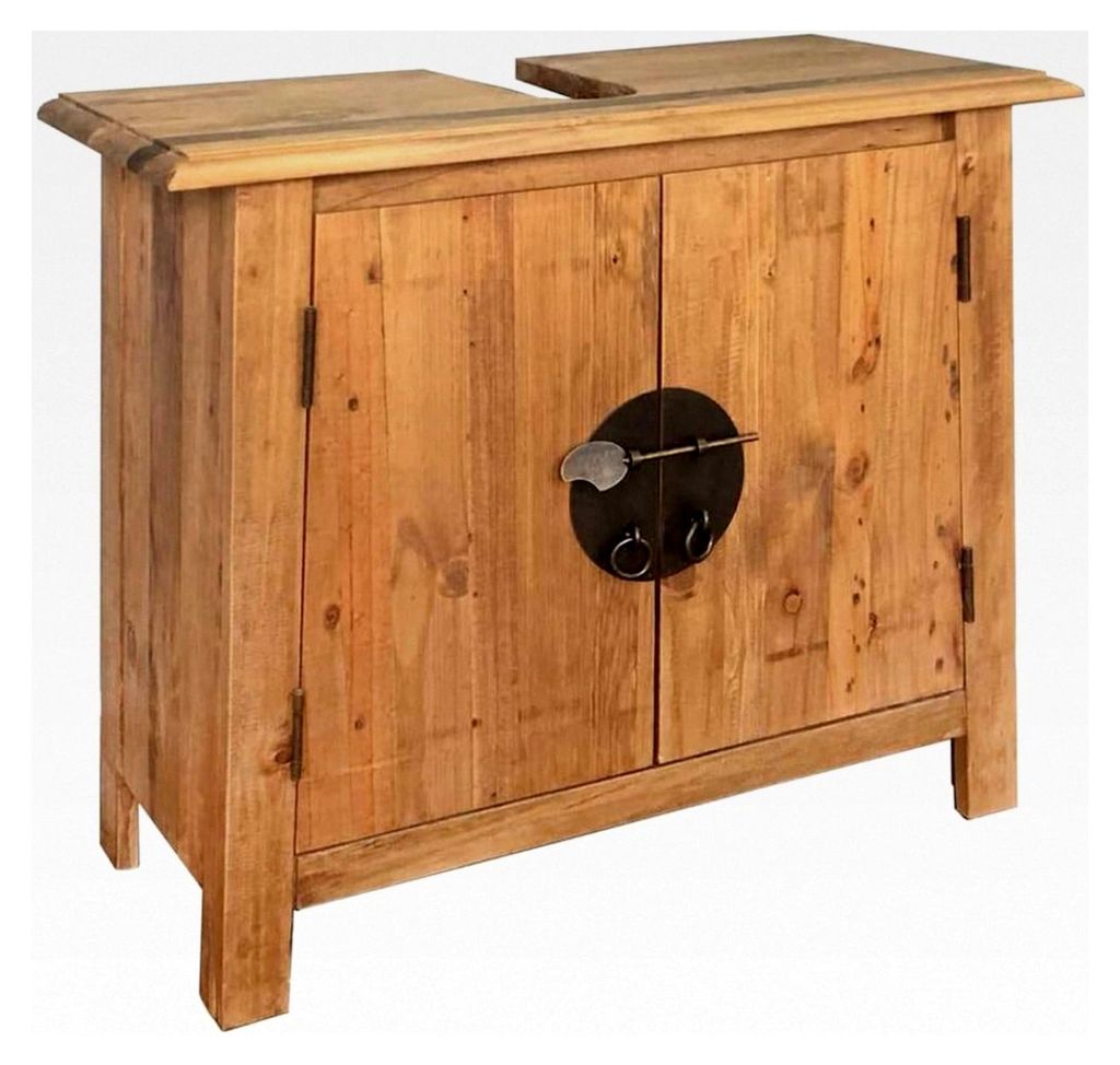 Waschbeckenunterschrank aus massivem Kiefernholz