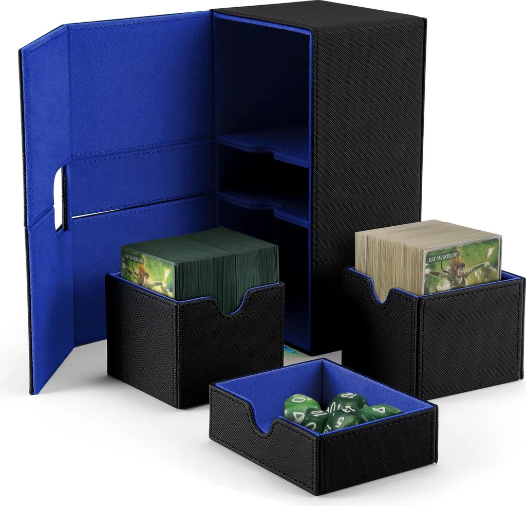 Boîte à cartes MTG Commander Bordeaux pour 200+ cartes double-pochette
