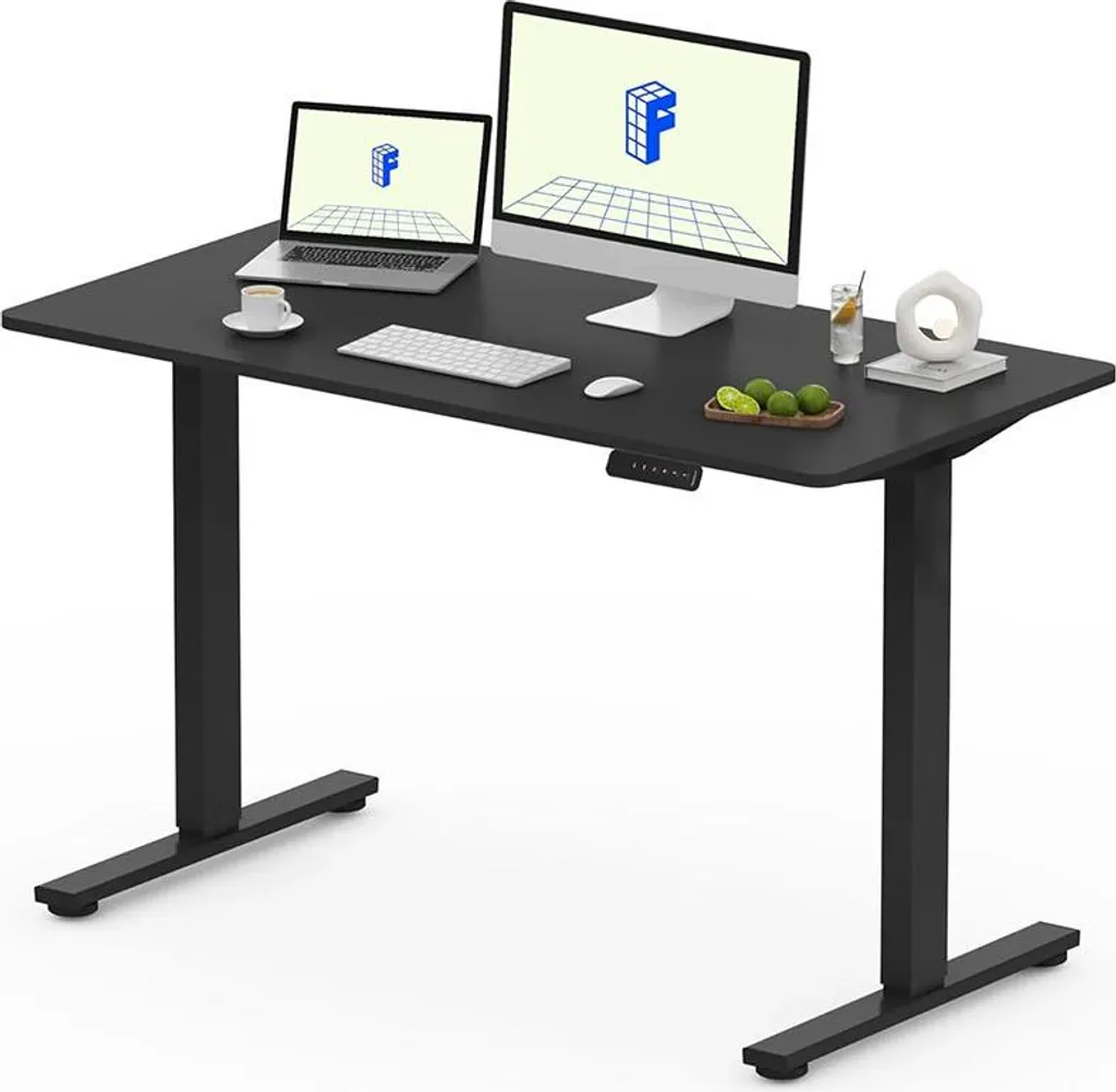 Scrivania Elettrica FQ2B-1260-EU 120x60cm Nero | Tavolo Sit-Stand Professionale