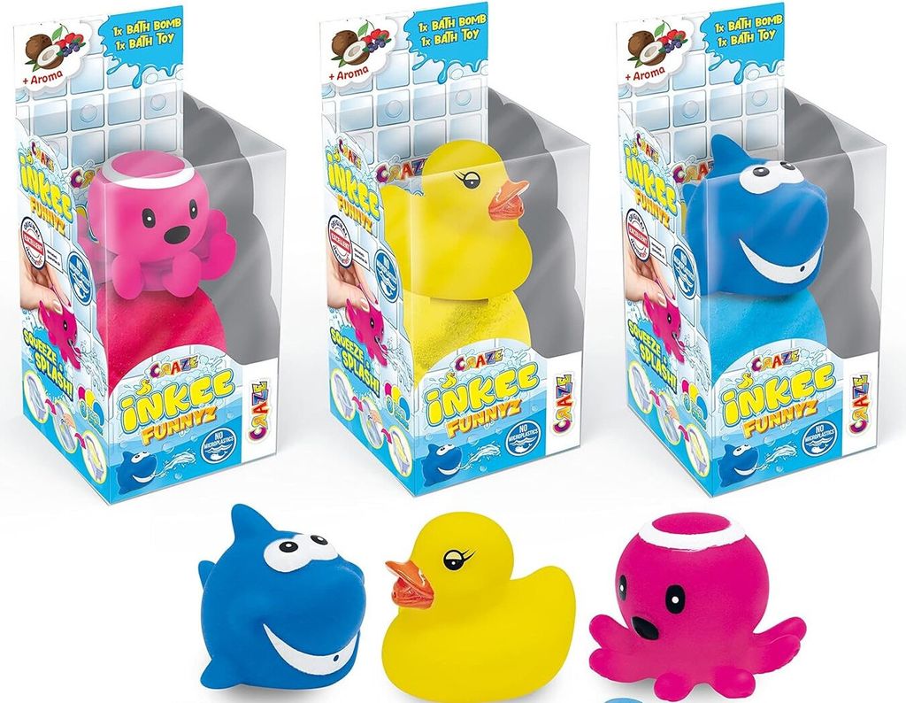 CRAZE 30400 - INKEE Funnyz - Boule de bain avec animal Image du produit 