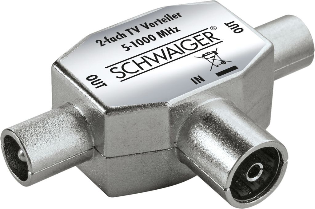 Aufsteckverteiler 2-fach TV Schwaiger ASV42531