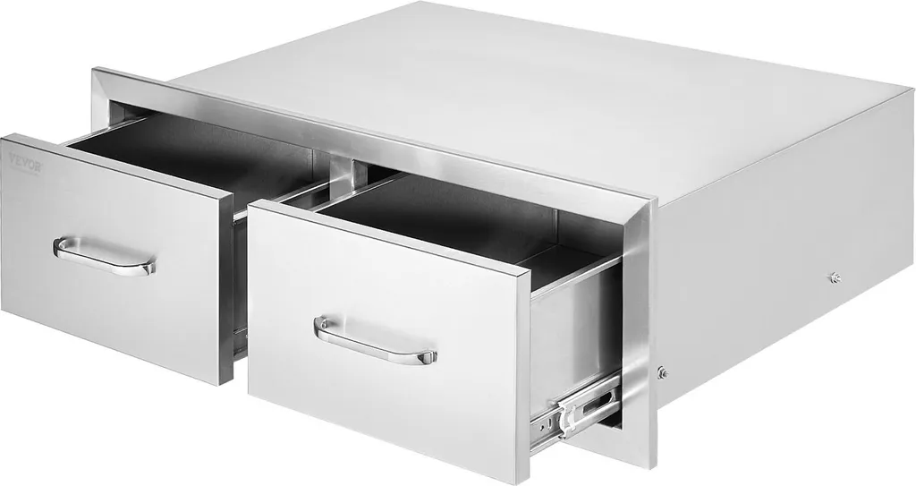 Cassetti Porta Barbecue Inox Doppia Parete per Cucina da Esterno