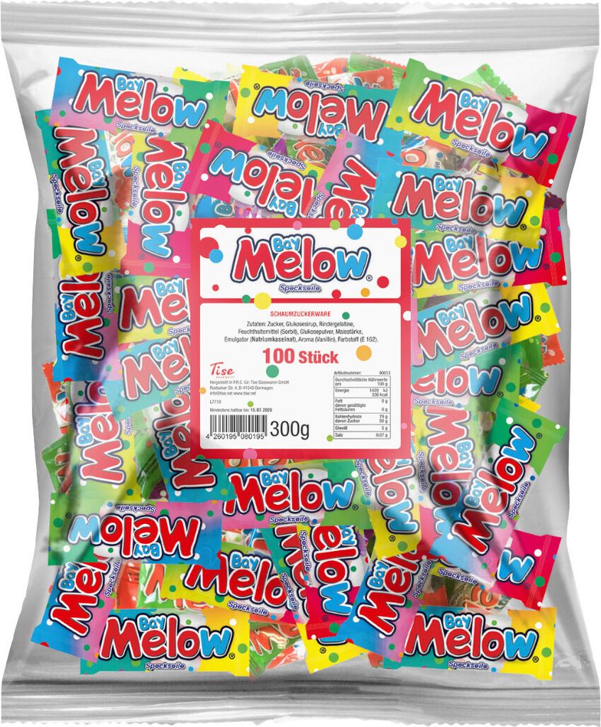 Tise Bay Mellow Marshmello Speckseile 100 Stück Packung Produktbild 
