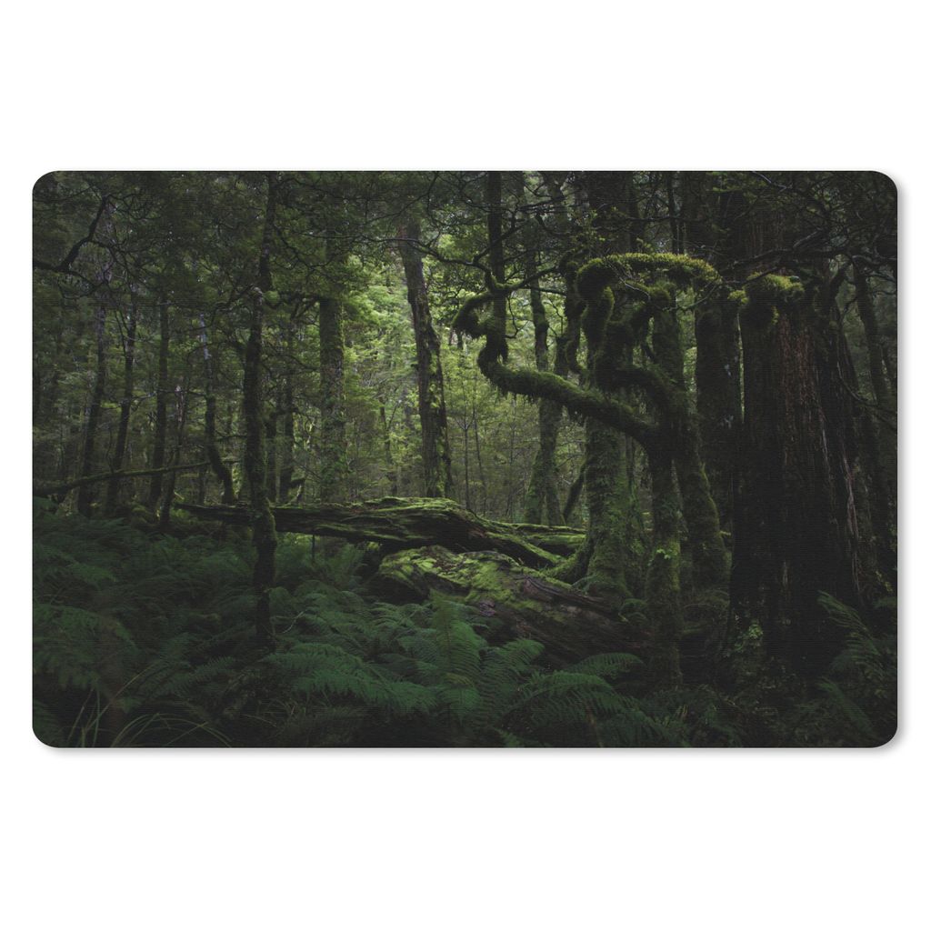 MuchoWow Schreibtischunterlage Dunkler märchenhafter Dschungel 60x40 cm - XXL Mauspad - Großes Mauspad