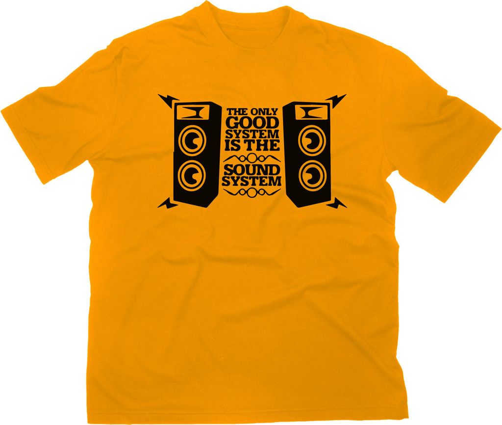 Styletex23 T-Shirt The Only Good System Is The Soundsystem, gelb, XL