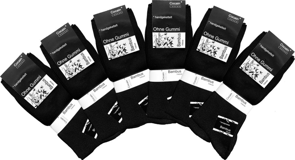 Cocain underwear Herren Damen Bambus-Socken , Menge:12 Produktbild 3