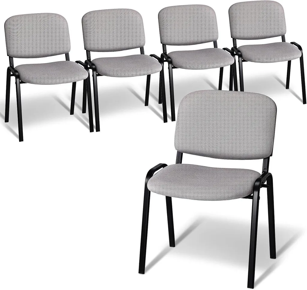 Chaises visiteurs robustes 150 kg, maille anti-transpiration, lot 5